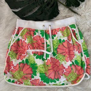 Floral Turtle Print Women's Shorts